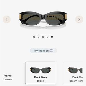 Versace Dark Gray Sunglasses with Gold Accents
